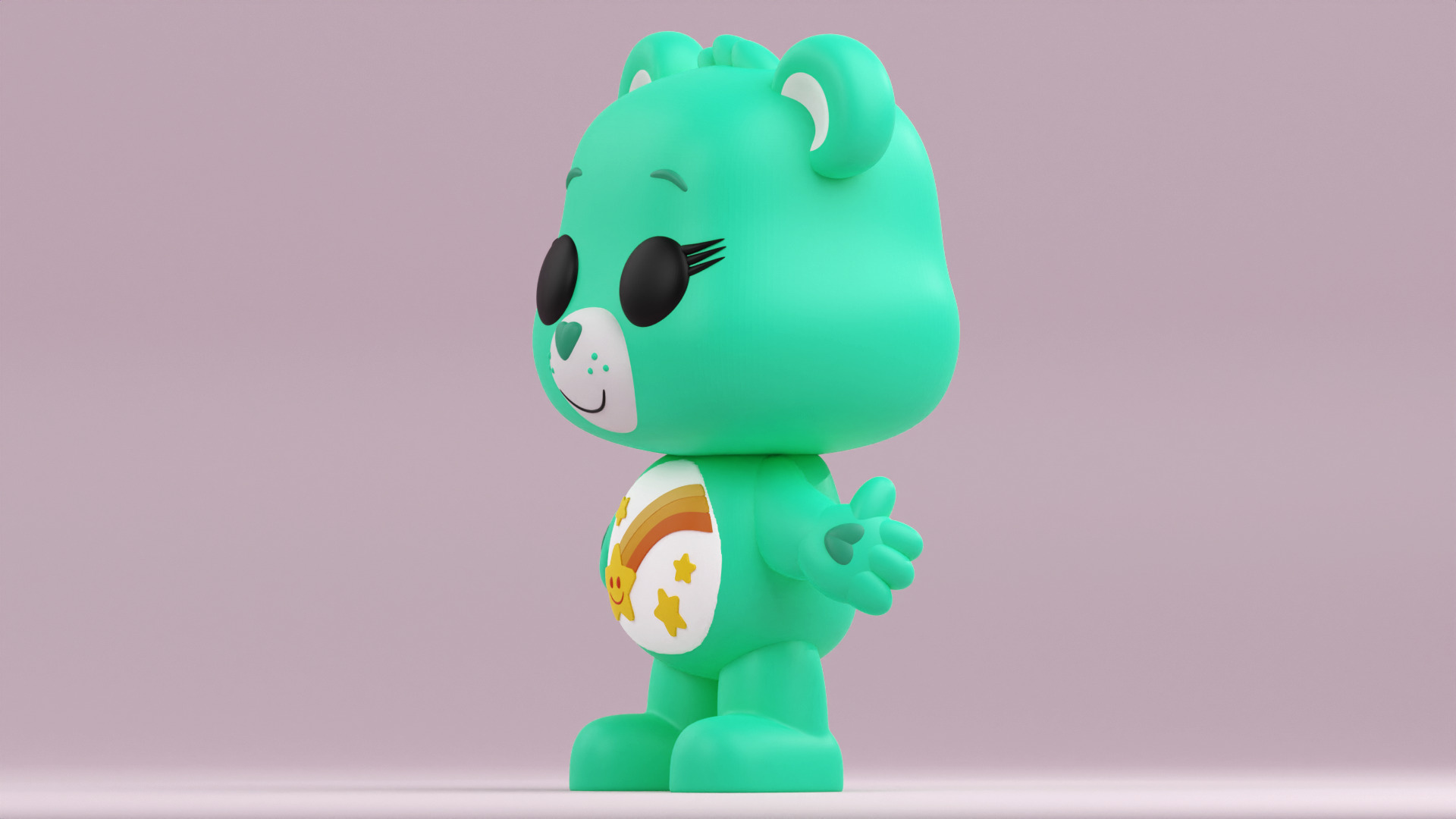 Wish Bear from Care Bears in Funko Pop style 3D print model_4