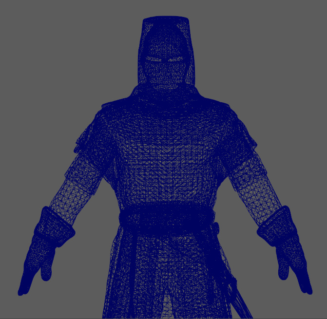 Crusader Knight Low-poly 3D model_7