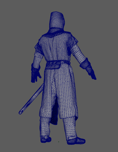 Crusader Knight Low-poly 3D model_6