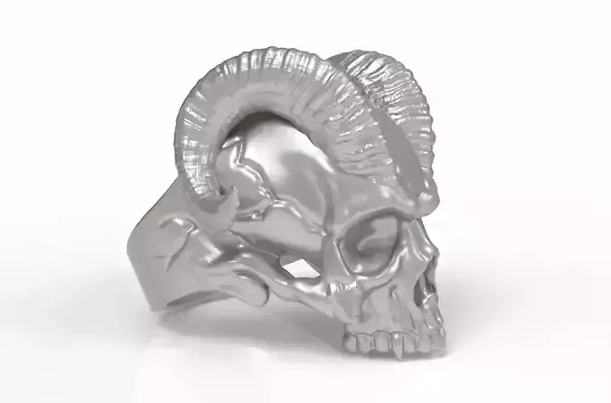 Horned Skull Ring