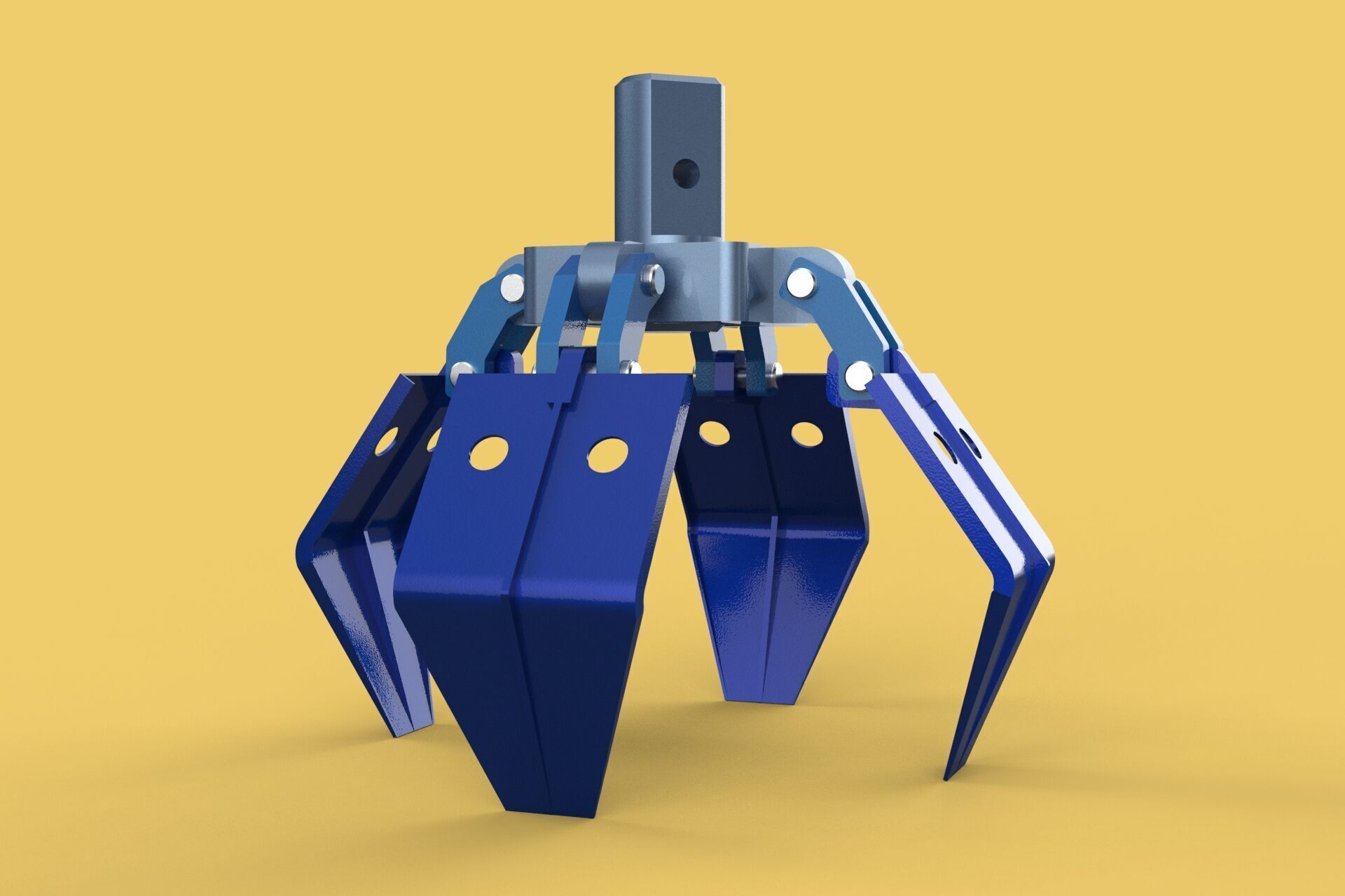 THUMB GRAB BUCKET CRANE ATTACHMENT ARM GRABBER GRAPPLE HOOK JAW 3D model_8