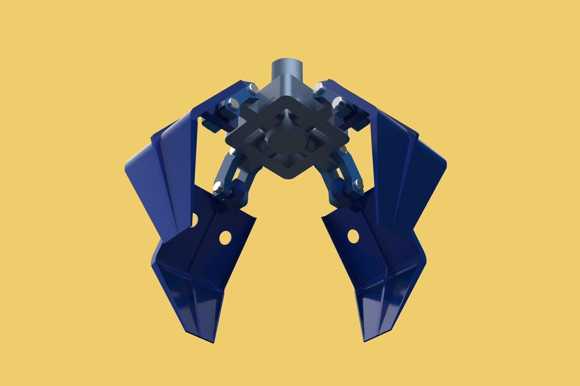 THUMB GRAB BUCKET CRANE ATTACHMENT ARM GRABBER GRAPPLE HOOK JAW 3D model_7