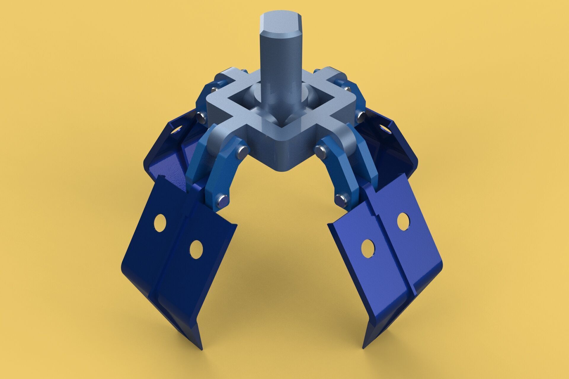 THUMB GRAB BUCKET CRANE ATTACHMENT ARM GRABBER GRAPPLE HOOK JAW 3D model_3