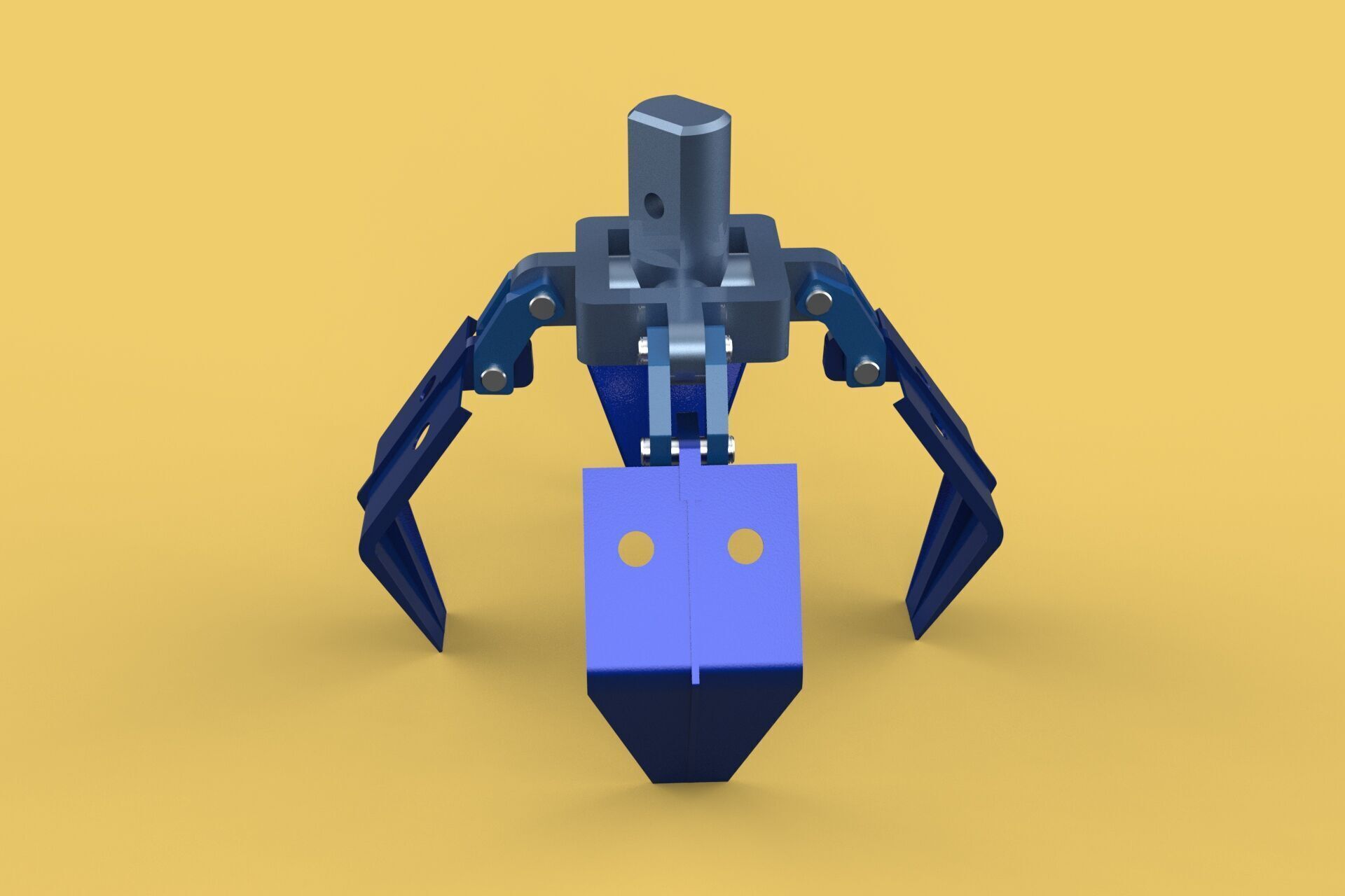 THUMB GRAB BUCKET CRANE ATTACHMENT ARM GRABBER GRAPPLE HOOK JAW 3D model_12