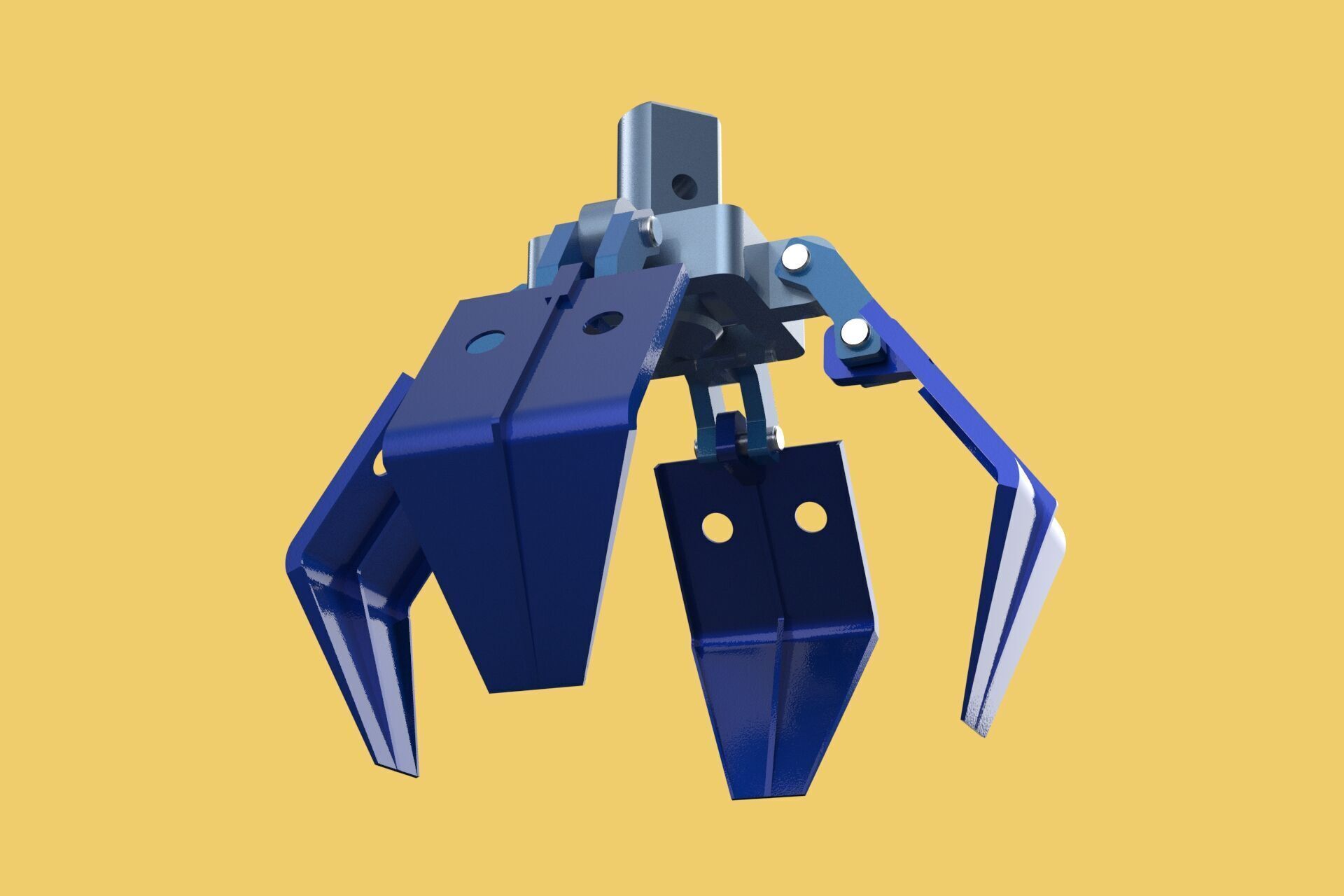 THUMB GRAB BUCKET CRANE ATTACHMENT ARM GRABBER GRAPPLE HOOK JAW 3D model_9