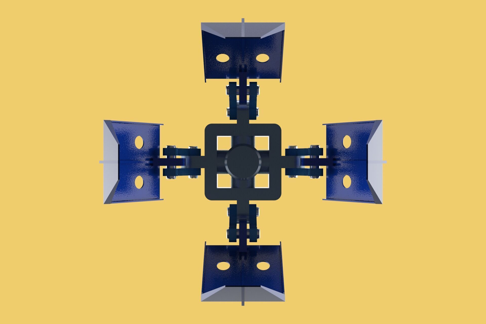 THUMB GRAB BUCKET CRANE ATTACHMENT ARM GRABBER GRAPPLE HOOK JAW 3D model_1