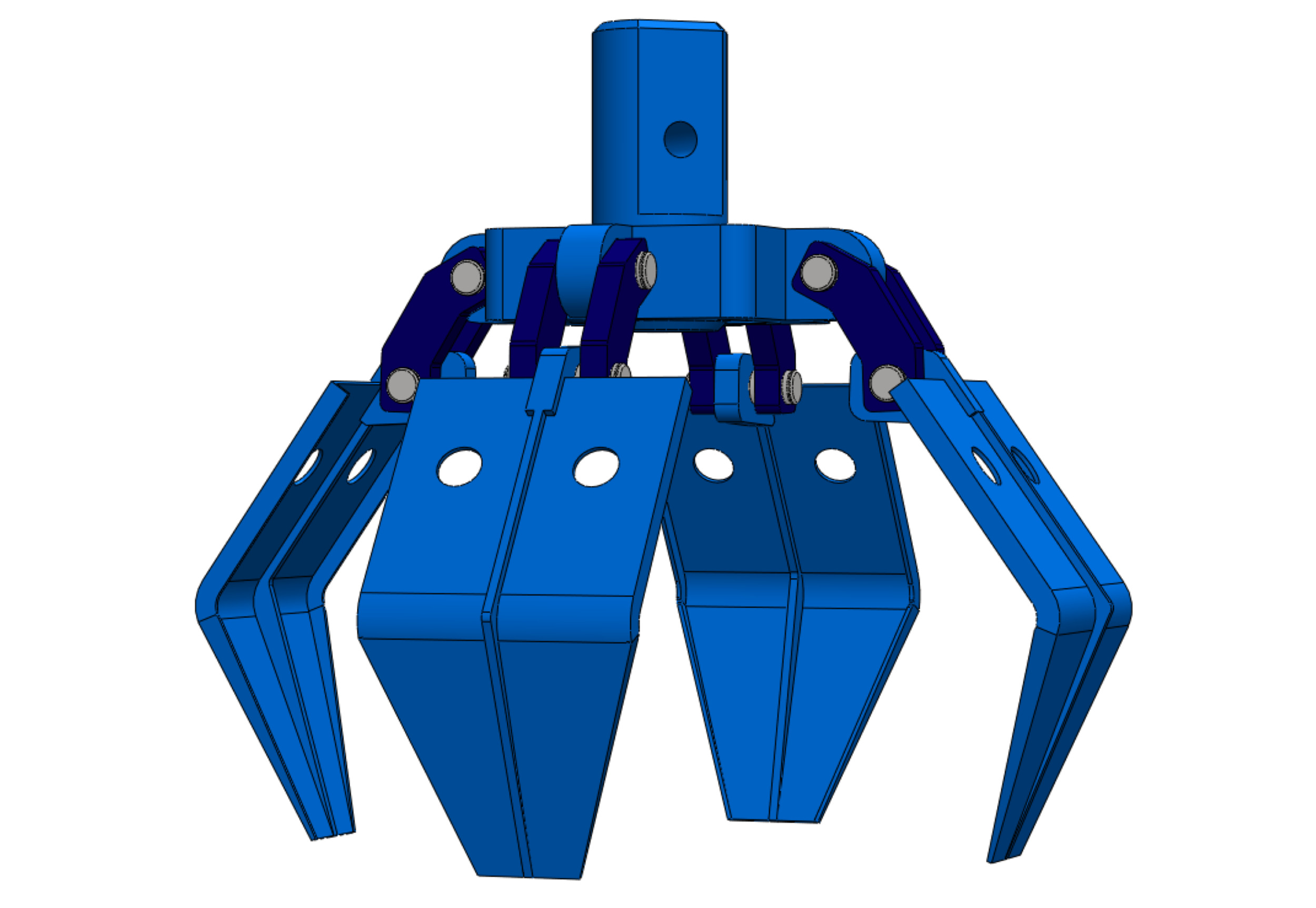 THUMB GRAB BUCKET CRANE ATTACHMENT ARM GRABBER GRAPPLE HOOK JAW 3D model_17