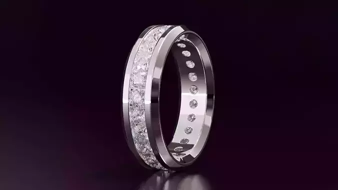 round cut eternity ring N10 54EU size