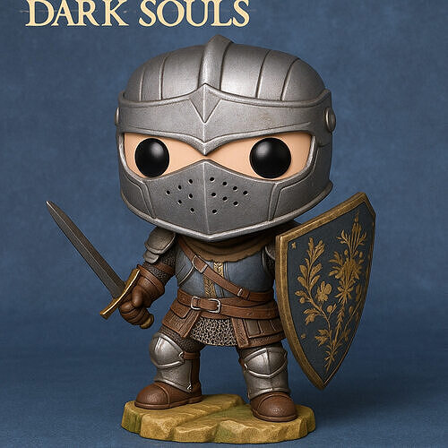  Funko pop dark souls main character 3D print model