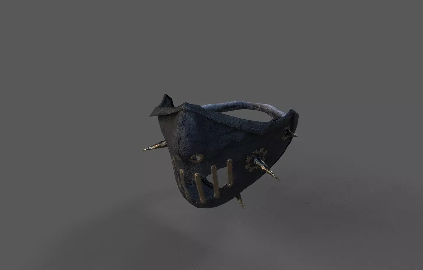Steampunk mask Low-poly 3D model_0