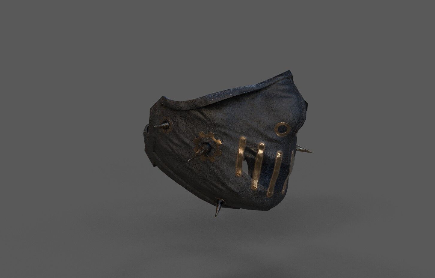 Steampunk mask Low-poly 3D model_2