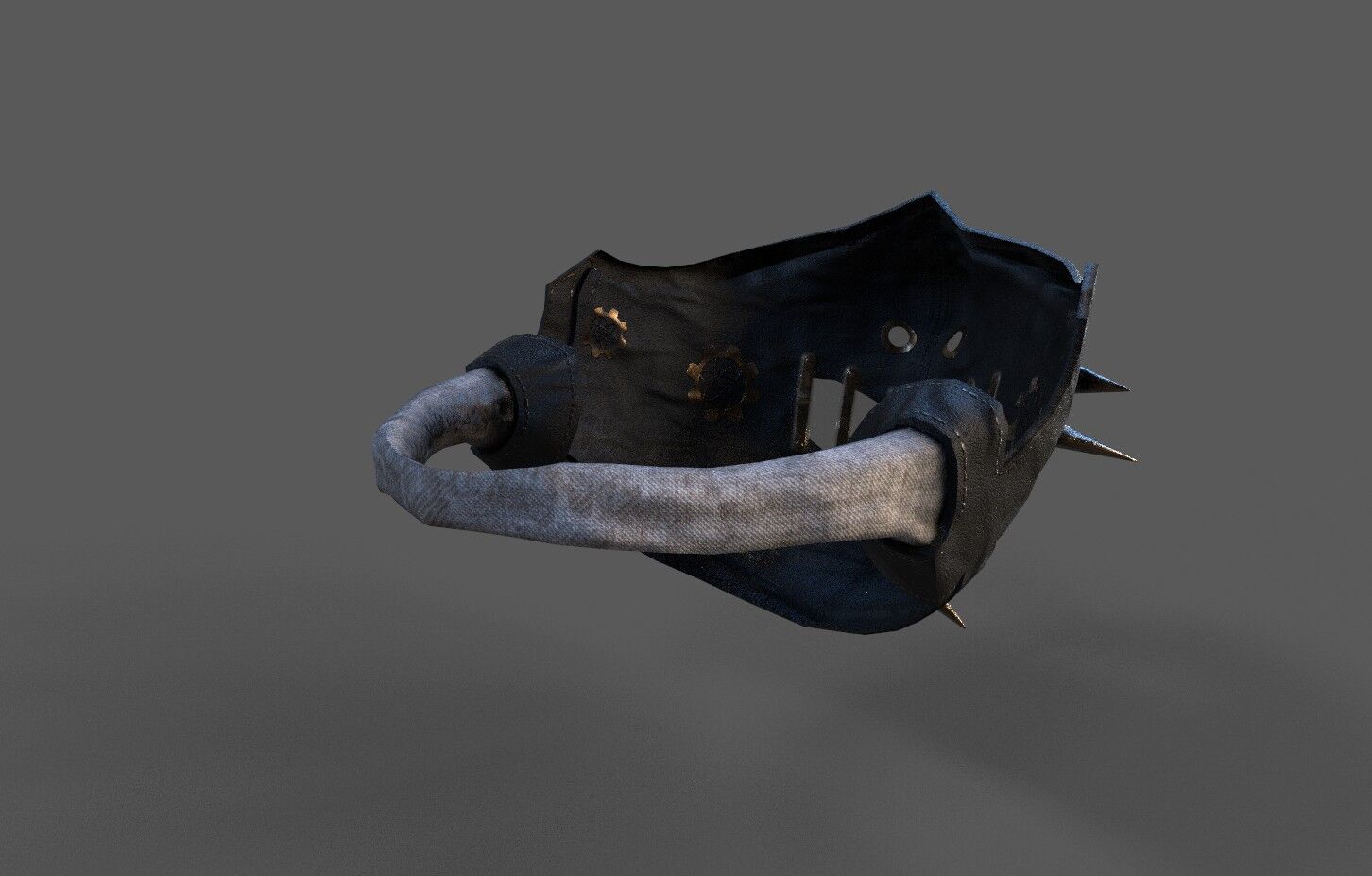 Steampunk mask Low-poly 3D model_3