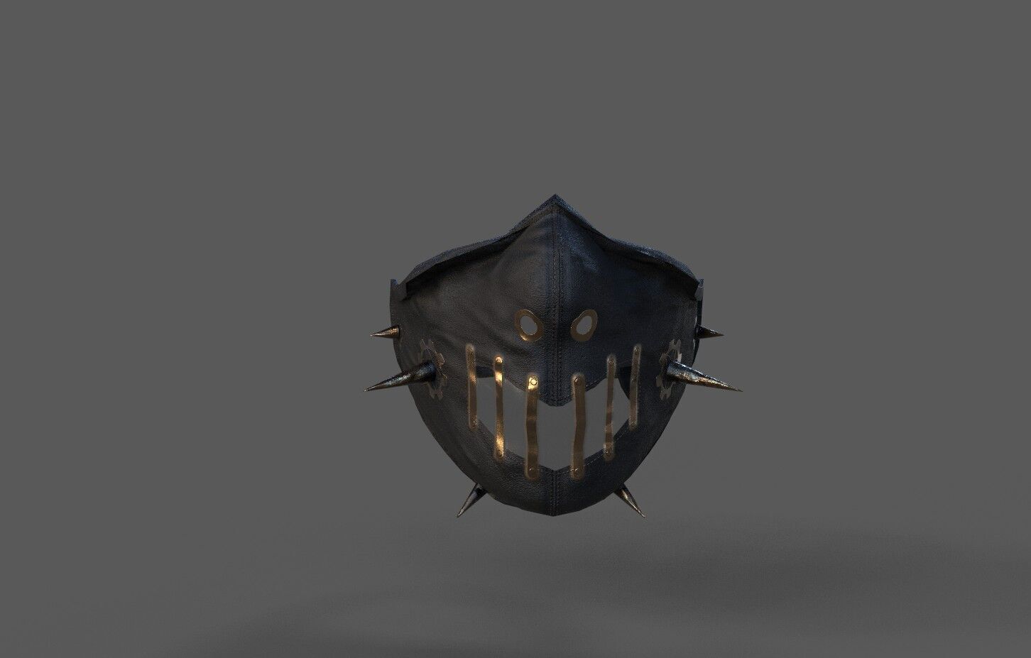 Steampunk mask Low-poly 3D model_1