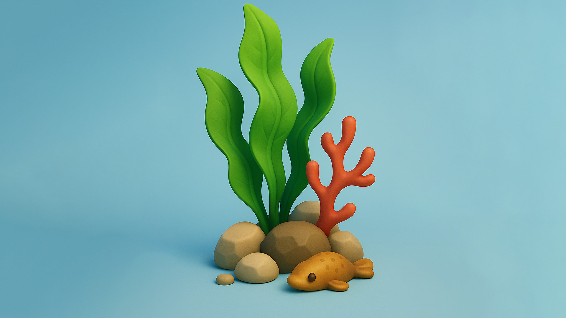 Beach Rocks Low-poly 3D model_8