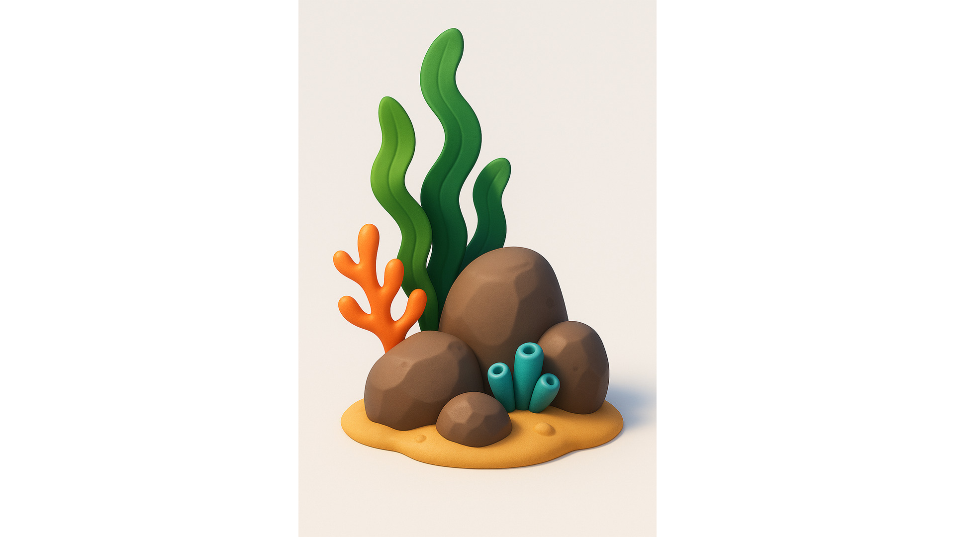 Beach Rocks Low-poly 3D model_9