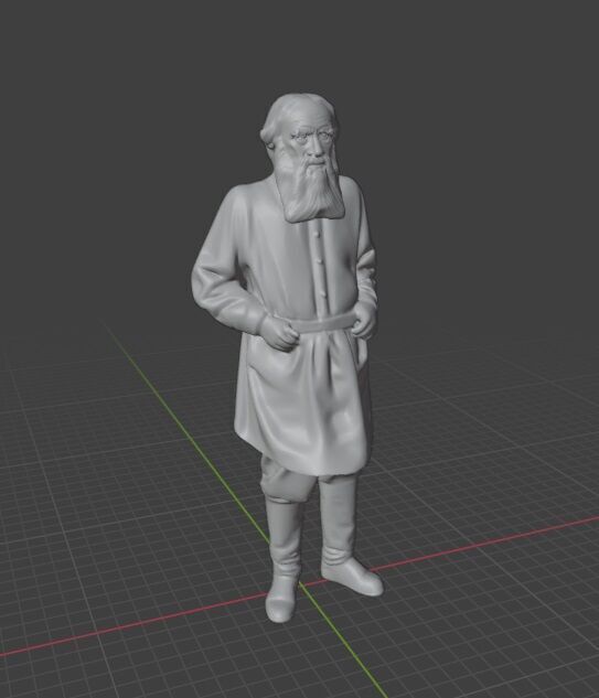 Leo Tolstoy  3D print model_9