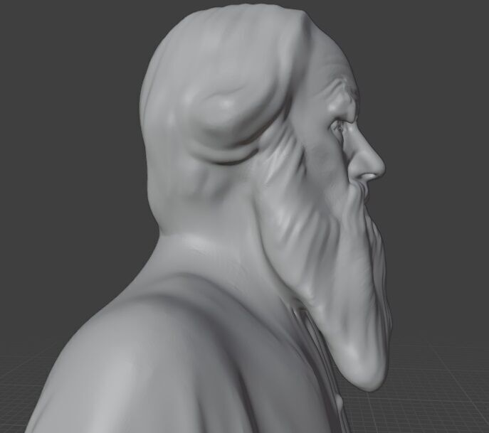 Leo Tolstoy  3D print model_16