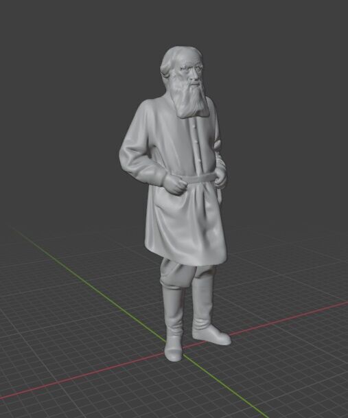 Leo Tolstoy  3D print model_28