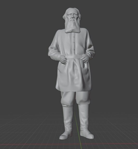 Leo Tolstoy  3D print model_26