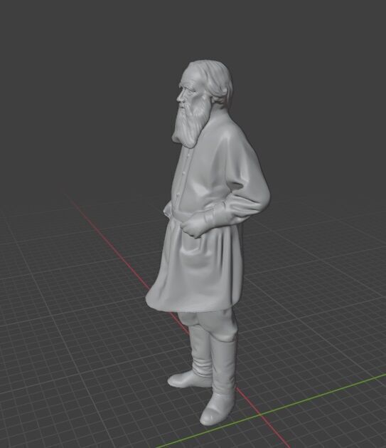 Leo Tolstoy  3D print model_5