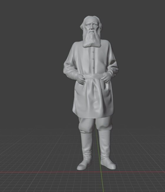 Leo Tolstoy  3D print model_11