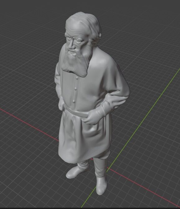 Leo Tolstoy  3D print model_6