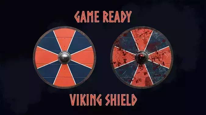 Viking Shield 1 - New and bloody 3D Model Collection