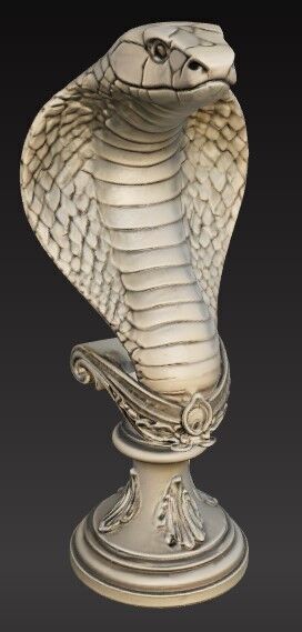 Victorian Style Cobra Snake Sculpture 3D Model STL FBX OBJ GLB 3D print model_9