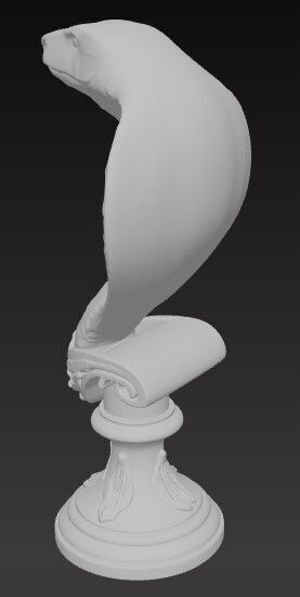 Victorian Style Cobra Snake Sculpture 3D Model STL FBX OBJ GLB 3D print model_3