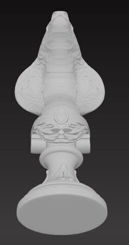 Victorian Style Cobra Snake Sculpture 3D Model STL FBX OBJ GLB 3D print model_4