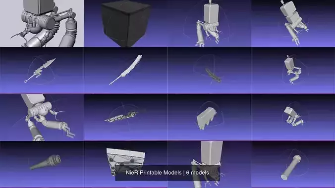NieR Printable Models 3D Model Collection