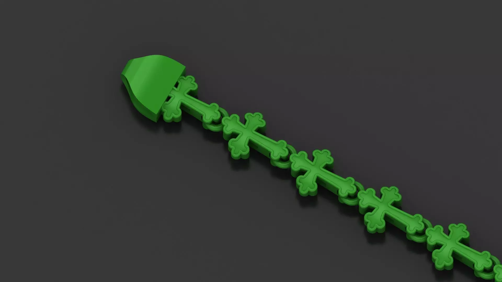 6MM Premium Jesus Cross 3D Bracelet 3D print model_0