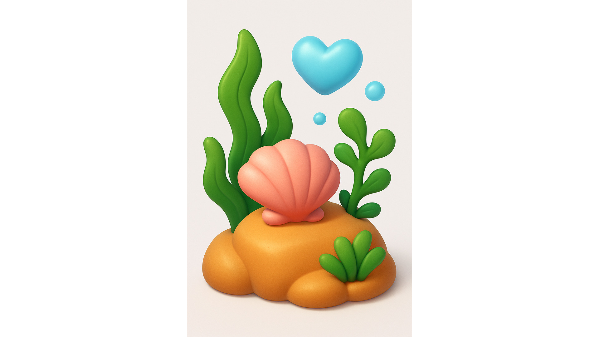 Beach Corals Low-poly 3D model_5