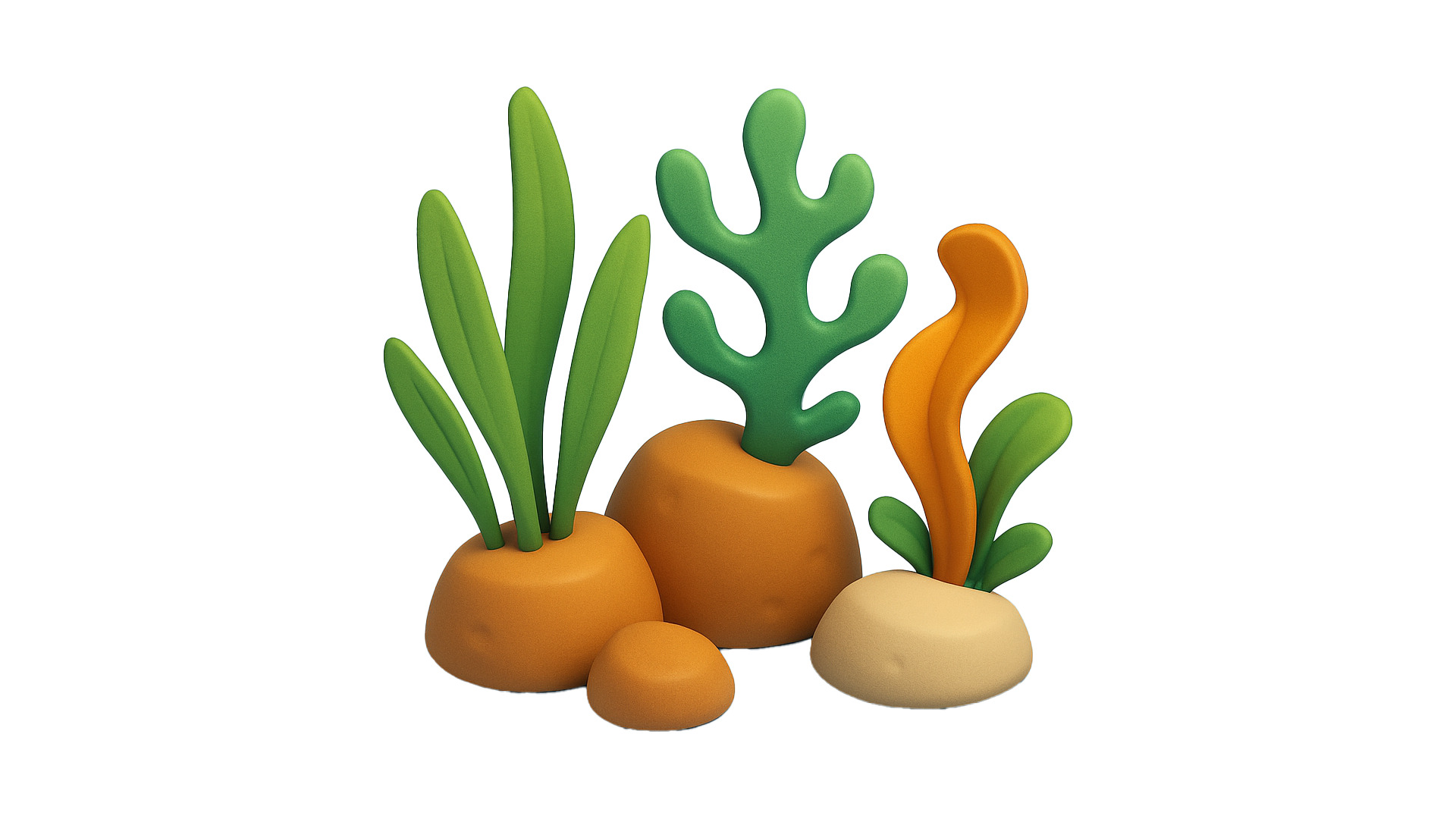 Beach Corals Low-poly 3D model_4