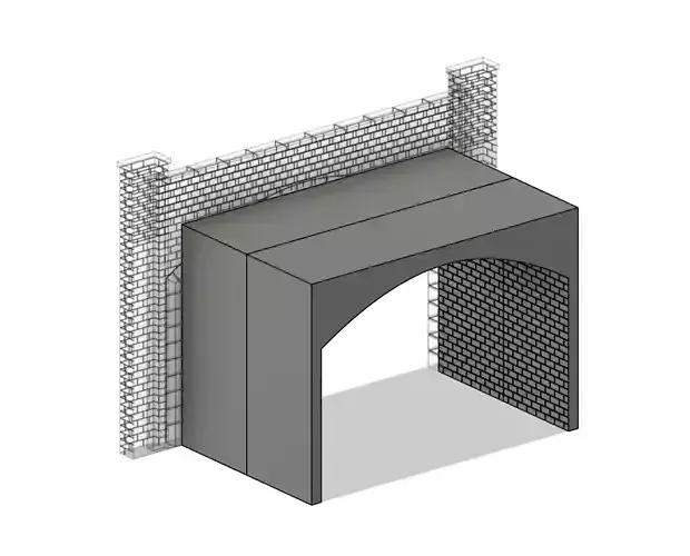 Model Railway Double Track Tunnel Internal Arches Add On 3D print model Model Railway Double Track Tunnel Internal Arches Add On 3D print model