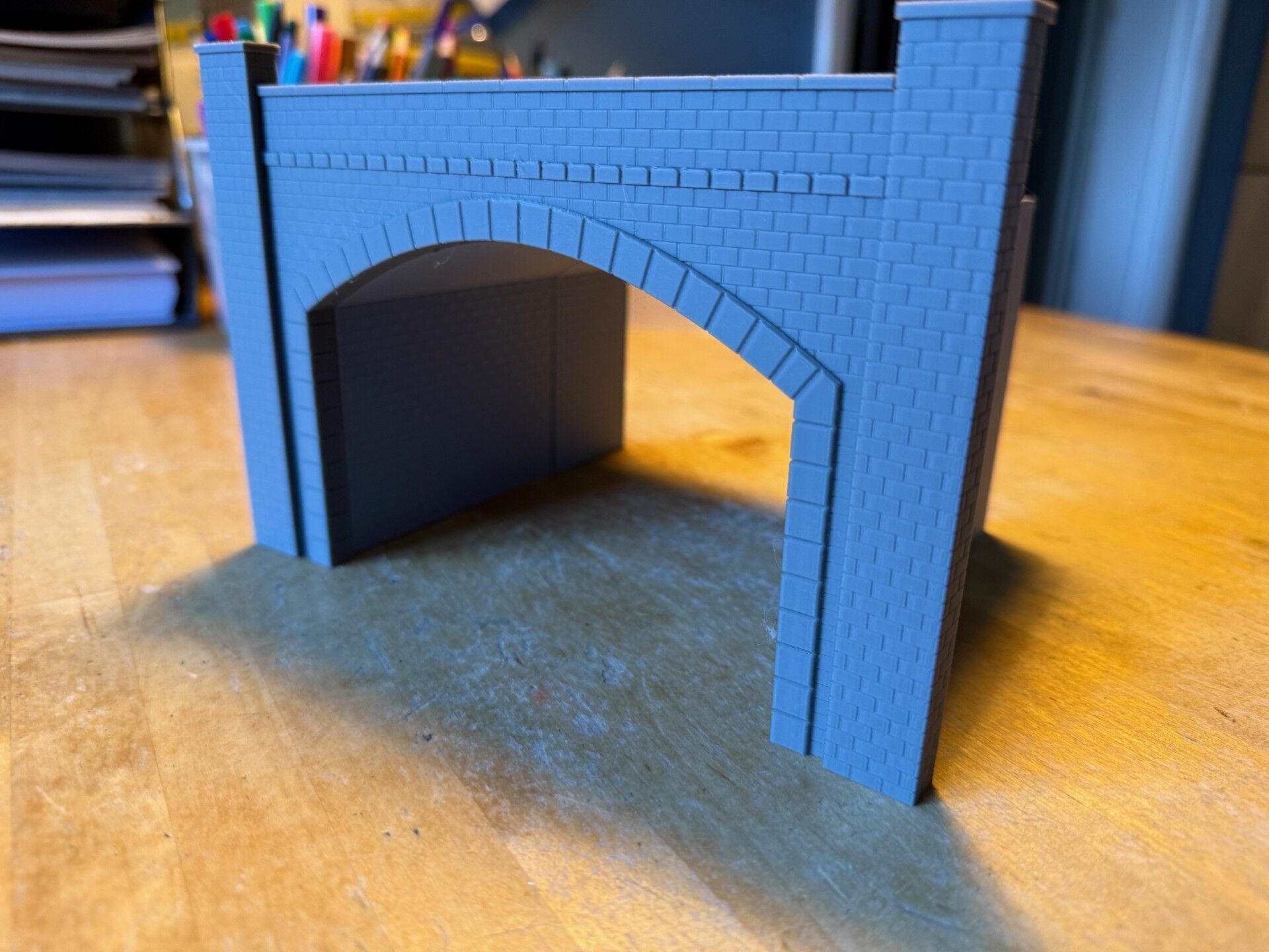Model Railway Double Track Tunnel Internal Arches Add On 3D print model_3
