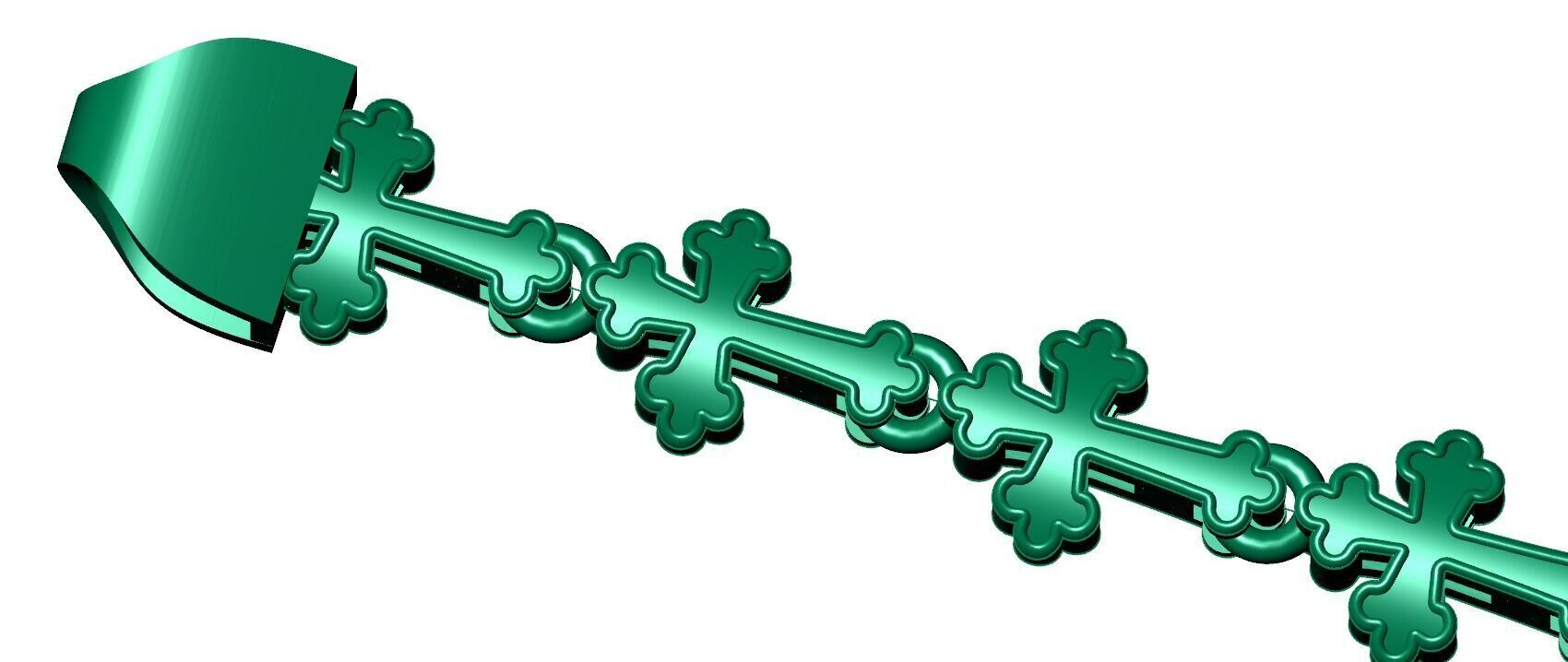 8MM Premium Jesus Cross 3D Bracelet 3D print model_2