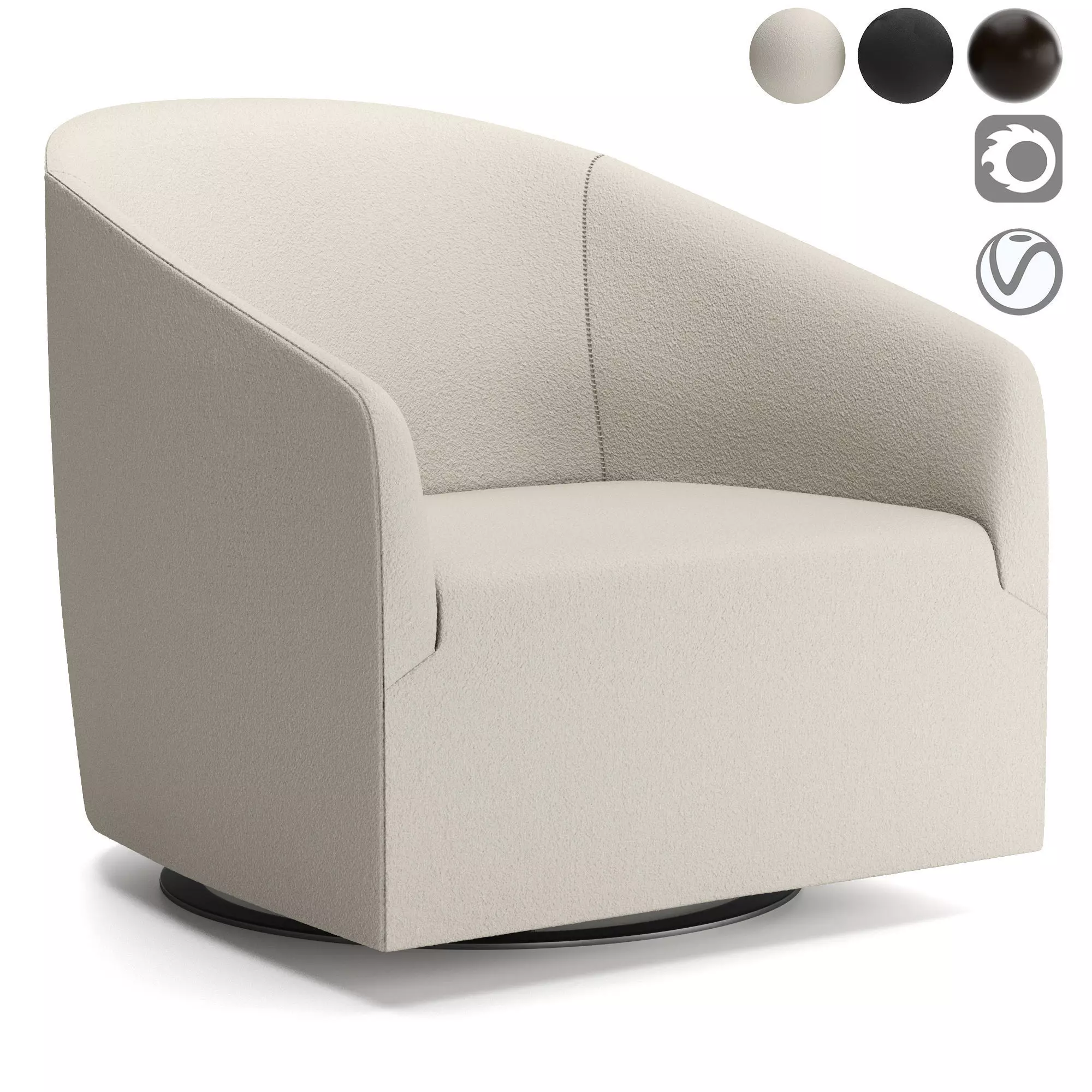 Minotti Portofino Armchair 3D model