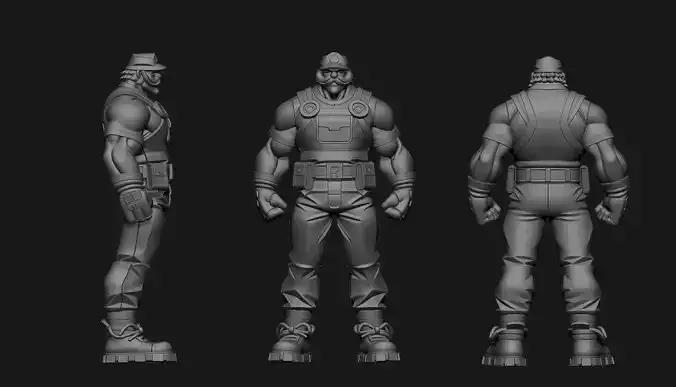 Muscular Super Mario Fanart 3D print model