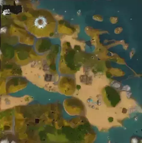 Highly Detailed SciFi Map Environment 3D Model OBJ Format