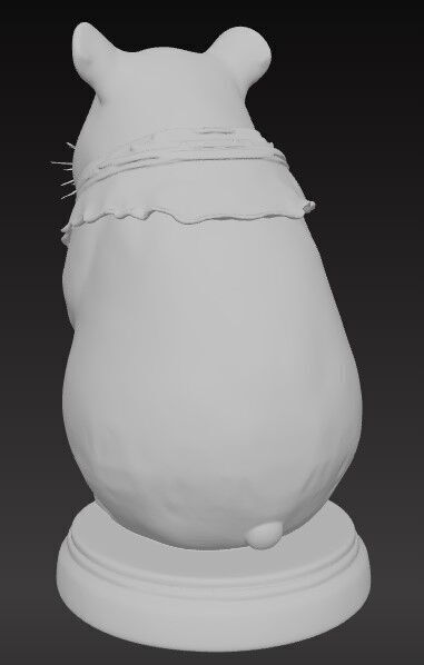 Victorian Style Mouse Sculpture 3D Model STL FBX OBJ GLB 3D print model_2