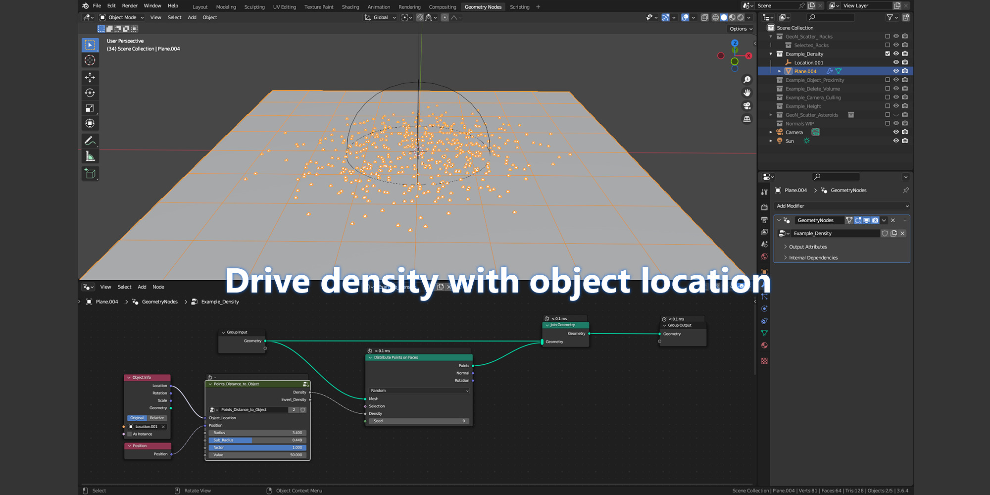 Blender Geometry Nodes Scatter Rocks Low-poly 3D model_7
