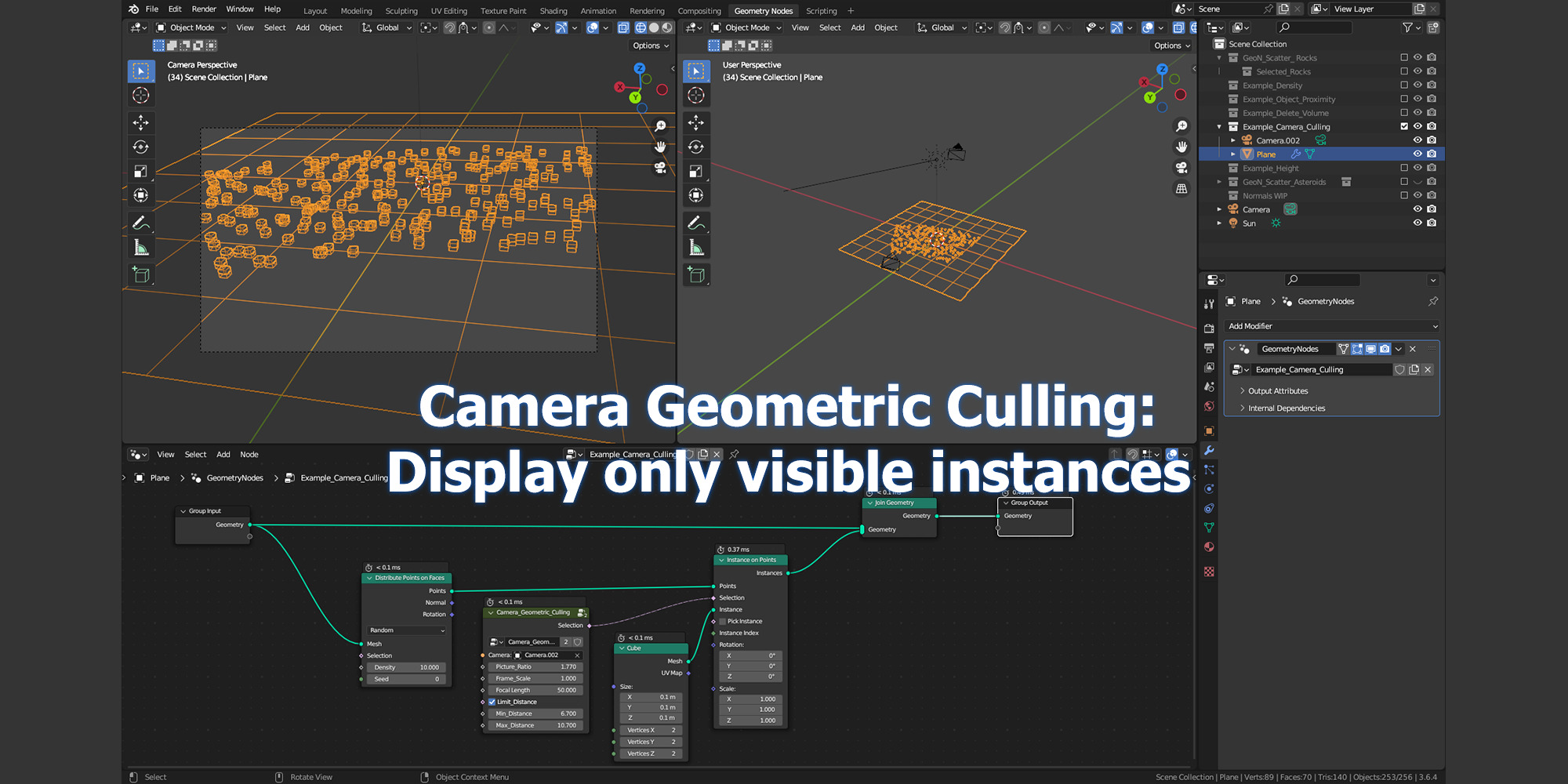 Blender Geometry Nodes Scatter Rocks Low-poly 3D model_2