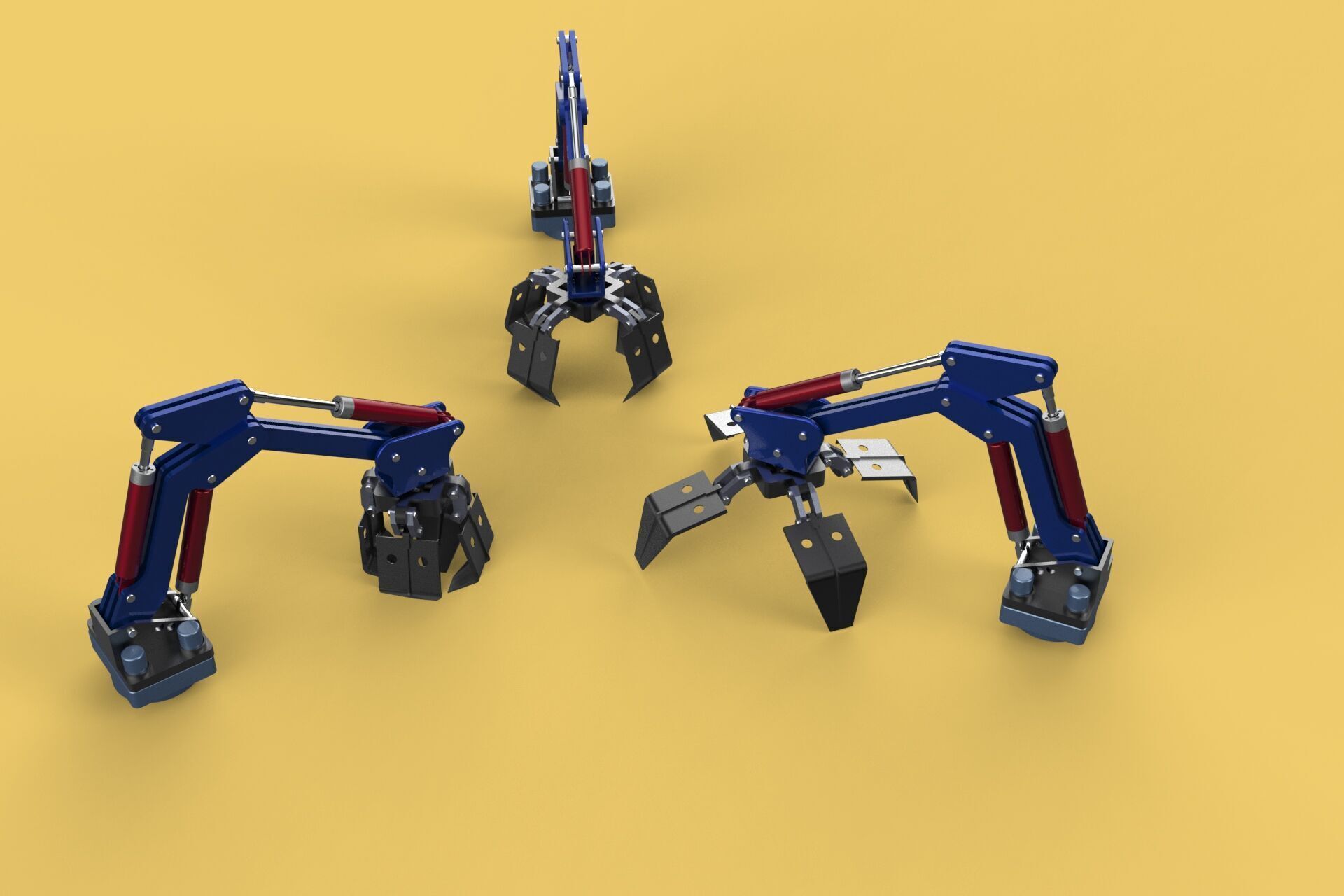 ARM THUMB GRAB BUCKET LOADER LIFTING CRANE GRABBER GRAPPLE JAW 3D model_17