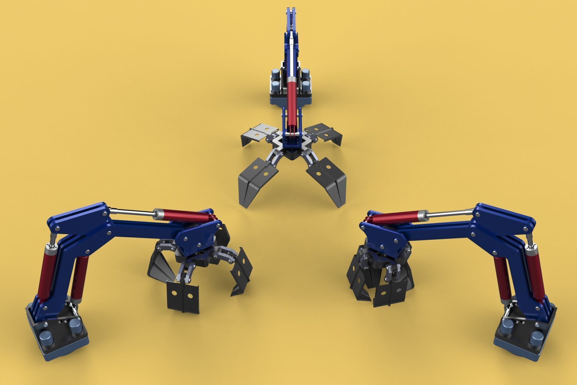 ARM THUMB GRAB BUCKET LOADER LIFTING CRANE GRABBER GRAPPLE JAW 3D model_2