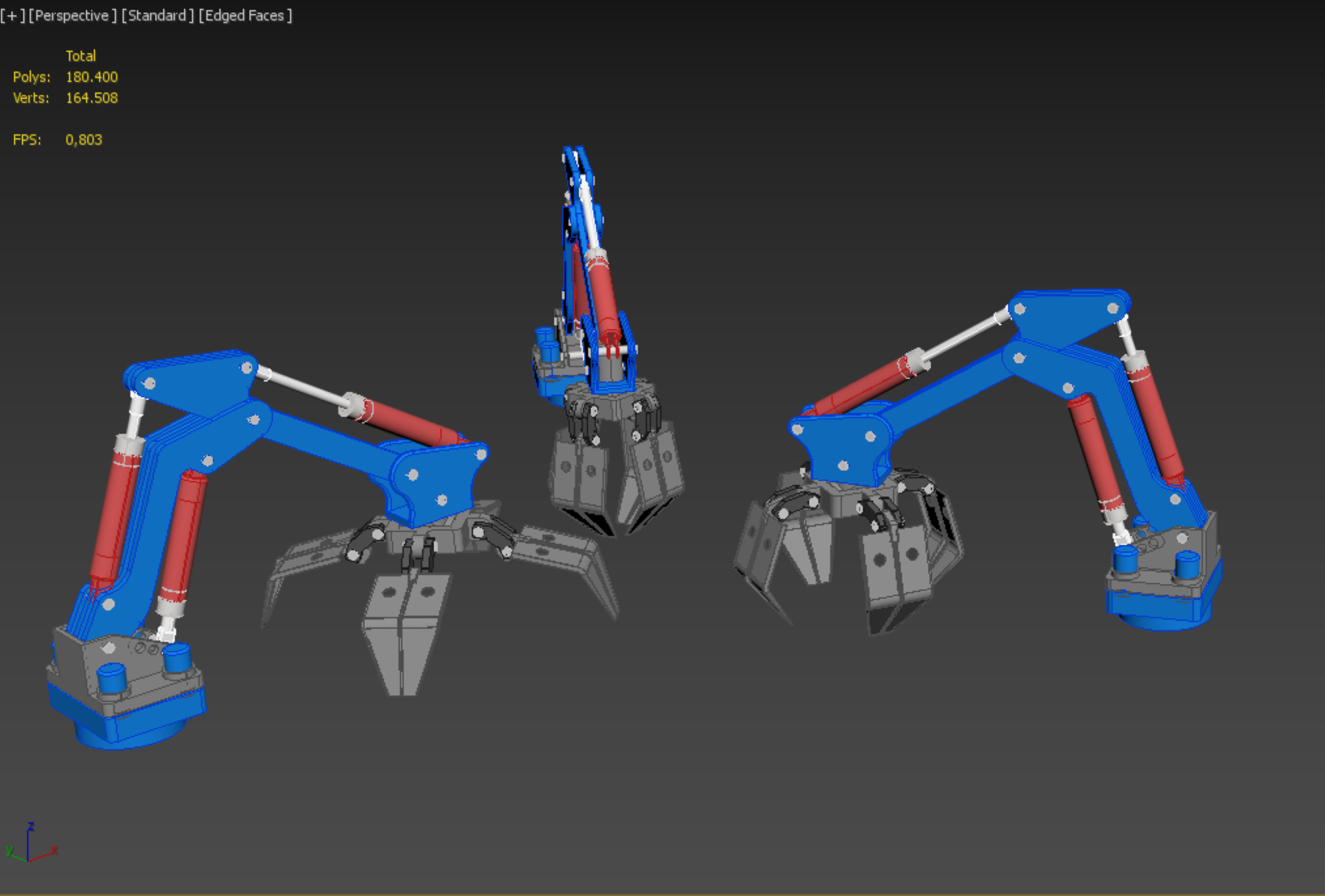 ARM THUMB GRAB BUCKET LOADER LIFTING CRANE GRABBER GRAPPLE JAW 3D model_29