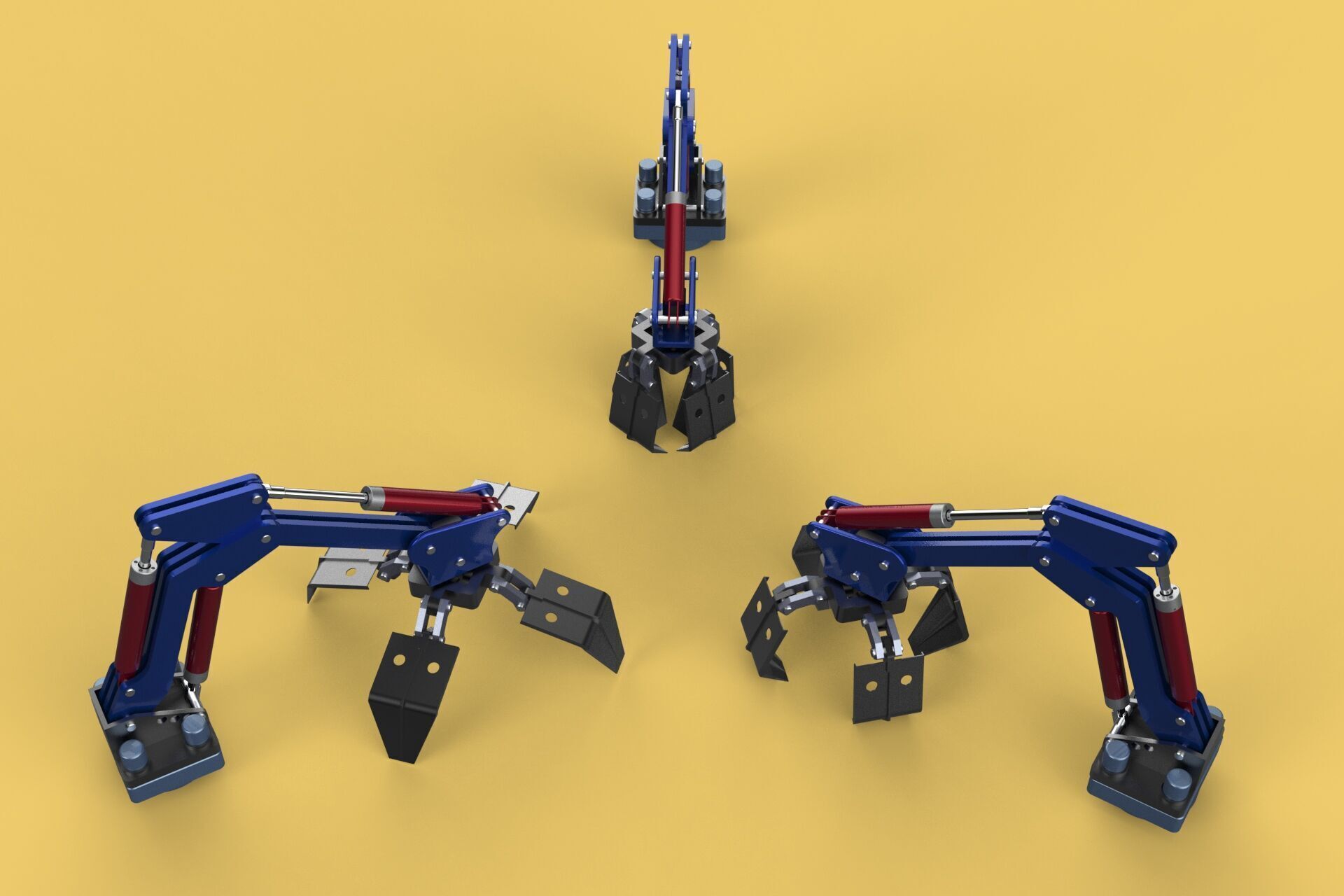 ARM THUMB GRAB BUCKET LOADER LIFTING CRANE GRABBER GRAPPLE JAW 3D model_14