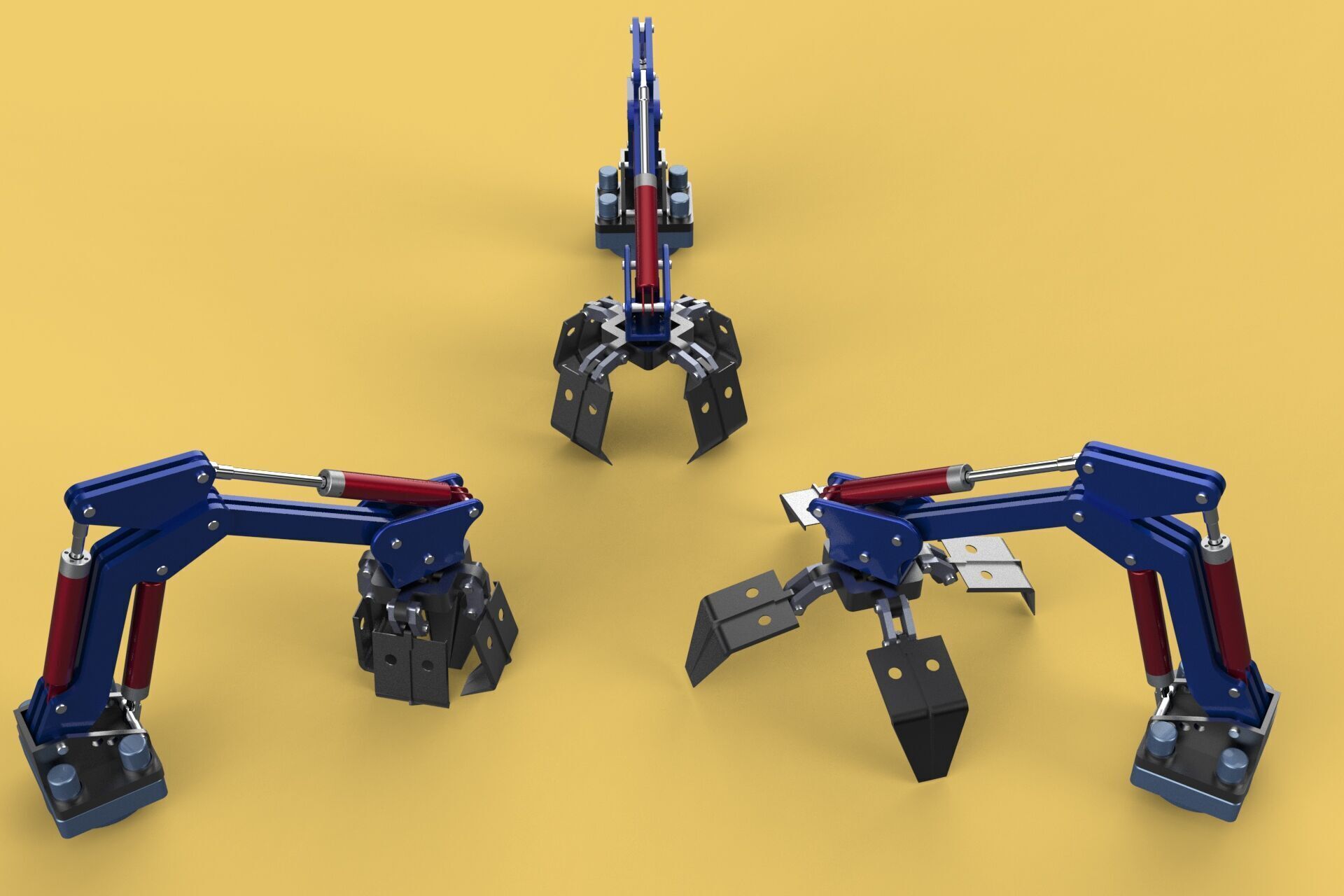 ARM THUMB GRAB BUCKET LOADER LIFTING CRANE GRABBER GRAPPLE JAW 3D model_28