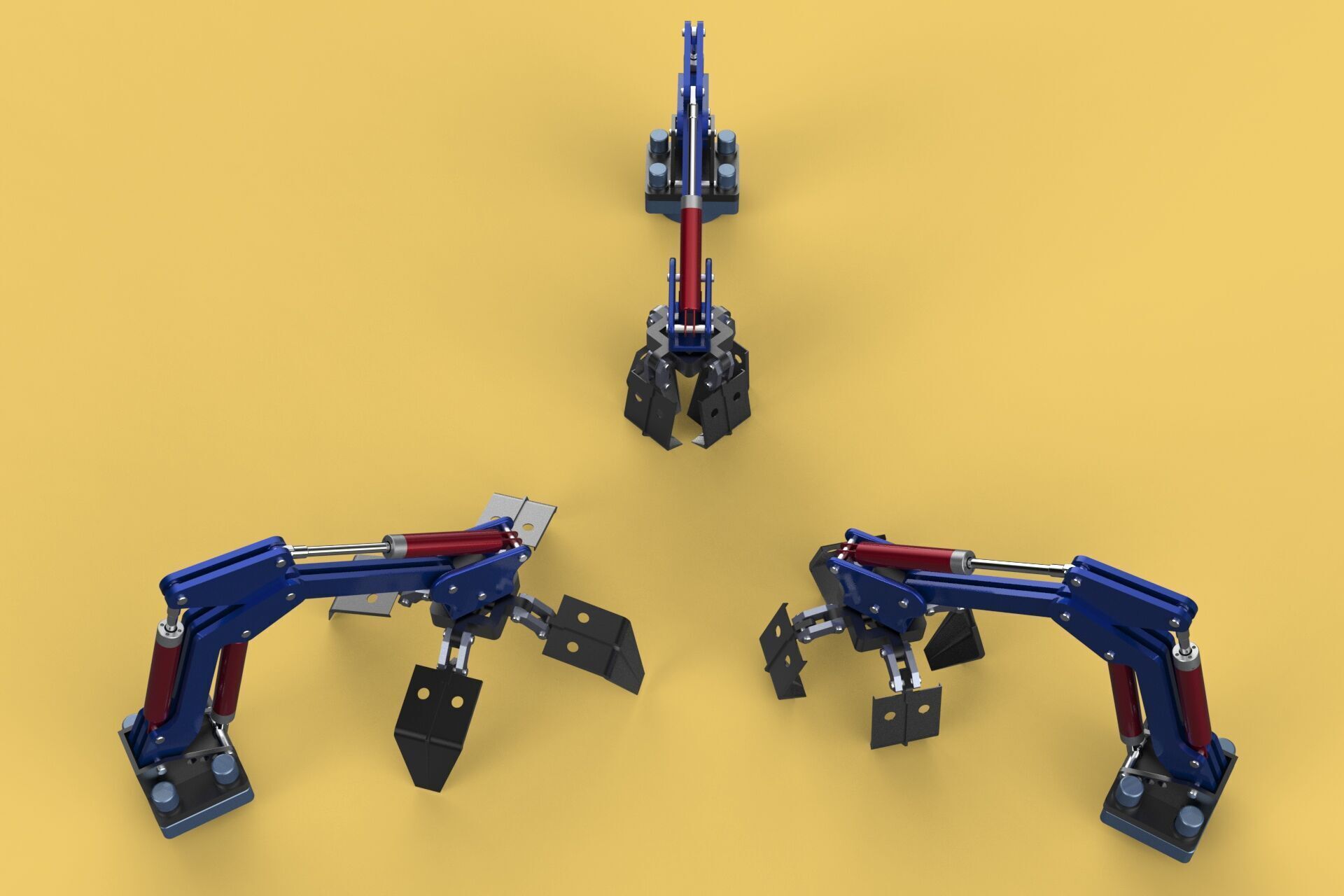 ARM THUMB GRAB BUCKET LOADER LIFTING CRANE GRABBER GRAPPLE JAW 3D model_10