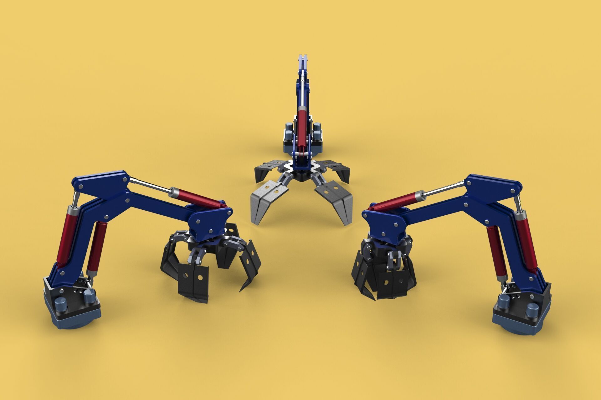 ARM THUMB GRAB BUCKET LOADER LIFTING CRANE GRABBER GRAPPLE JAW 3D model_16